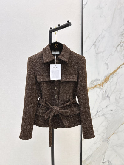 Woven Tweed Coat