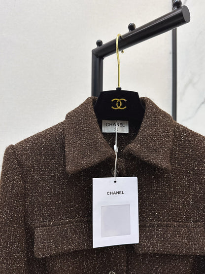 Woven Tweed Coat