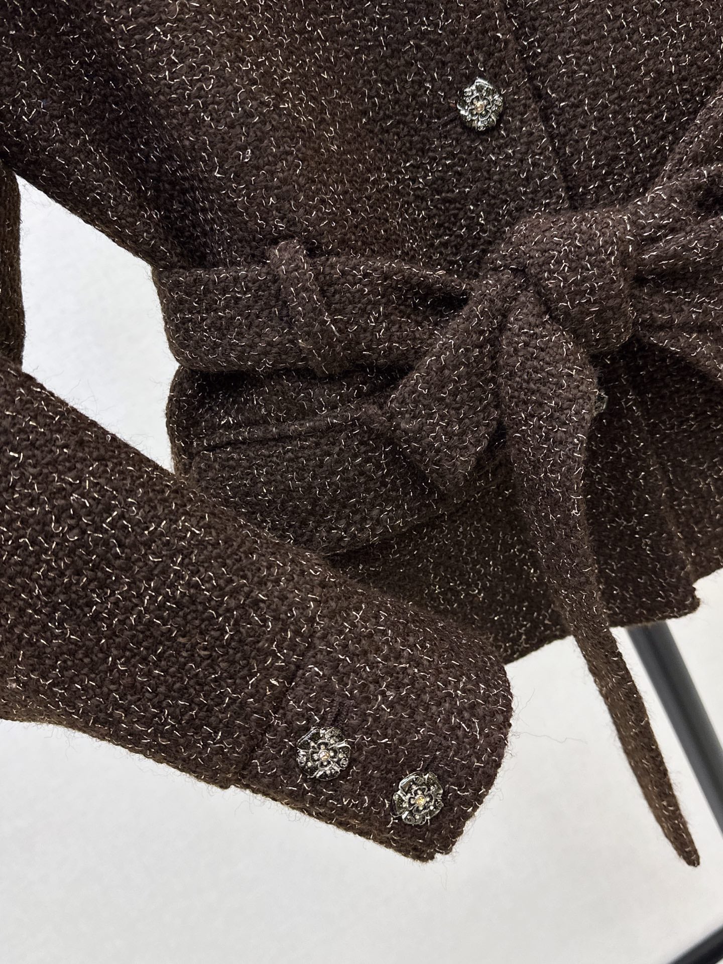 Woven Tweed Coat