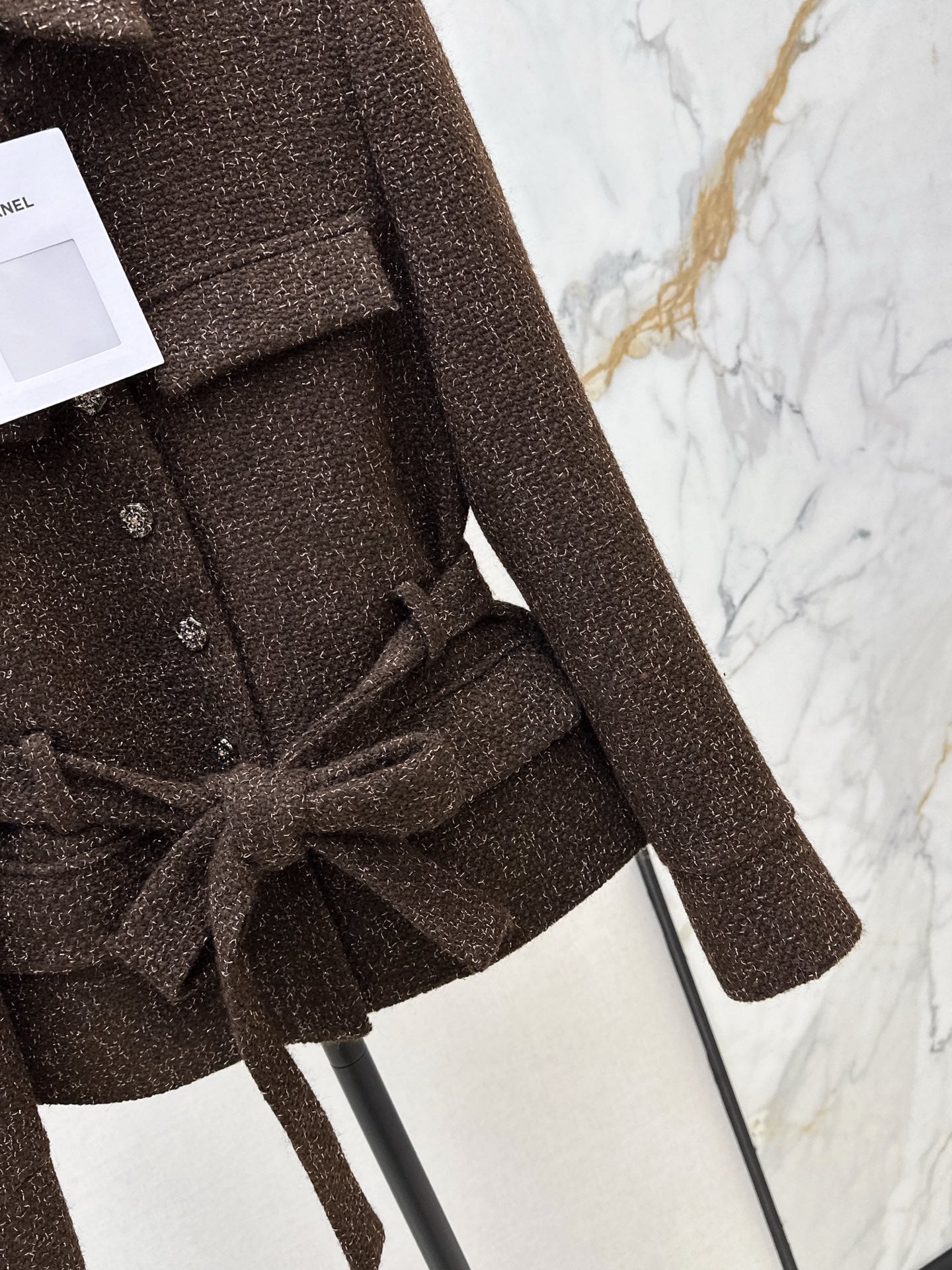 Woven Tweed Coat