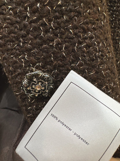 Woven Tweed Coat