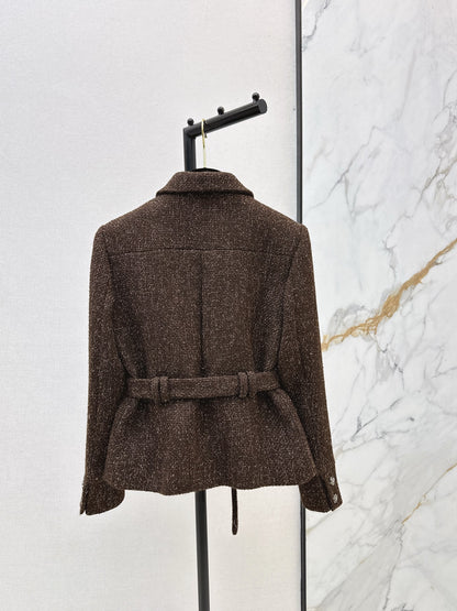 Woven Tweed Coat