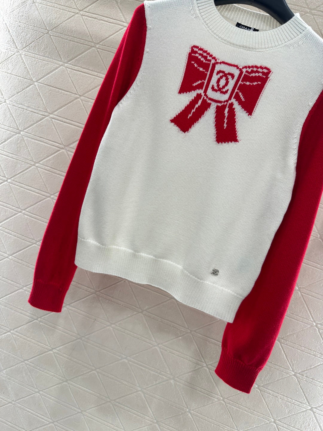 Raglan Long-Sleeve Sweater with Bow