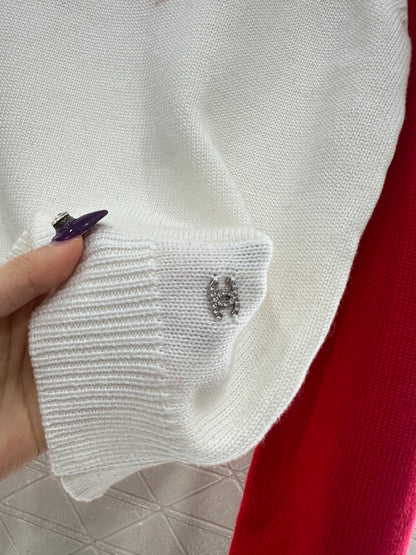 Raglan Long-Sleeve Sweater with Bow