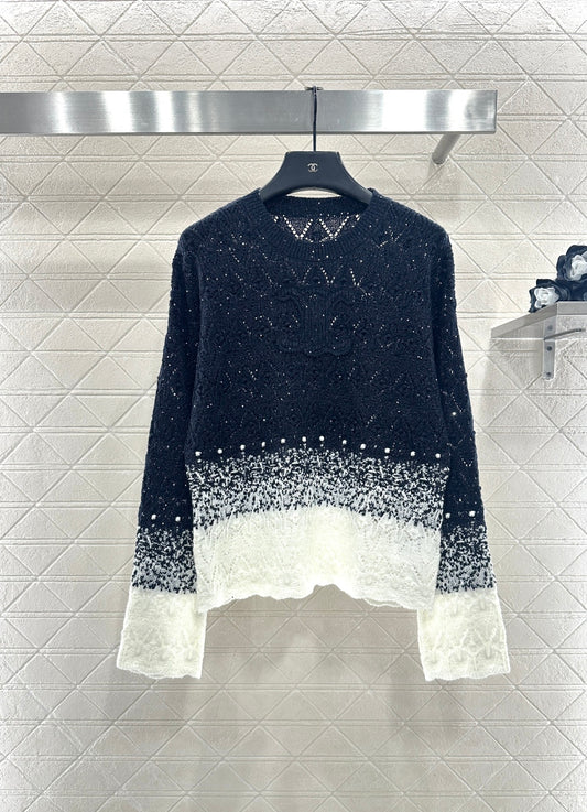 Openwork Gradient Sweater