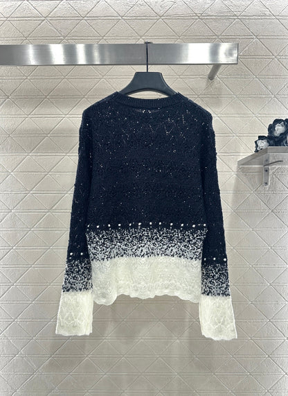 Openwork Gradient Sweater