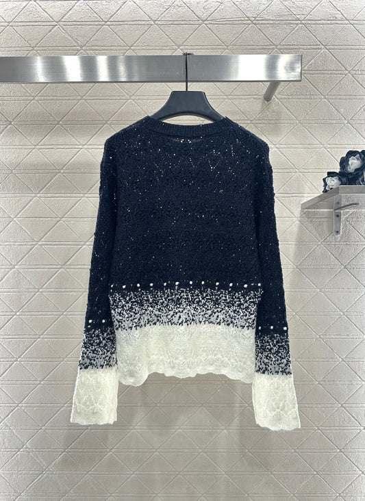 Openwork Gradient Sweater