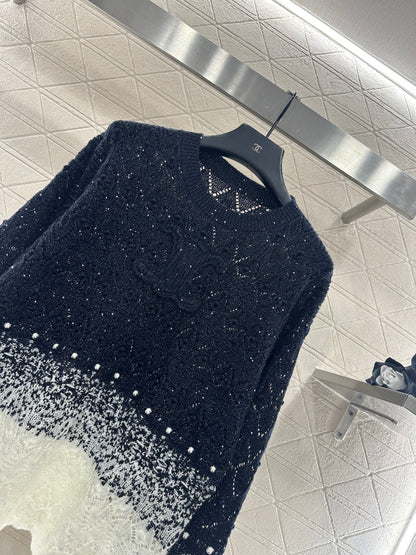 Openwork Gradient Sweater