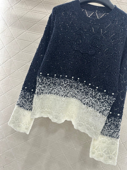 Openwork Gradient Sweater