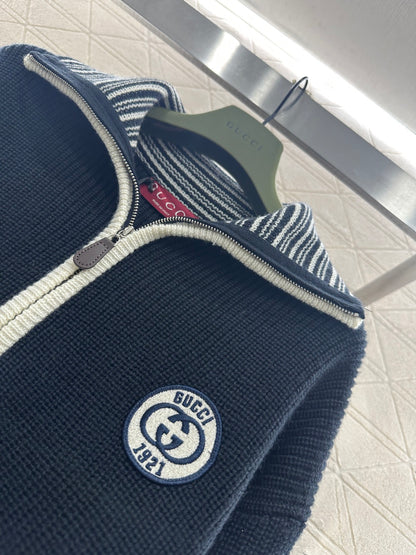 Loop-front Logo Knit Sweater