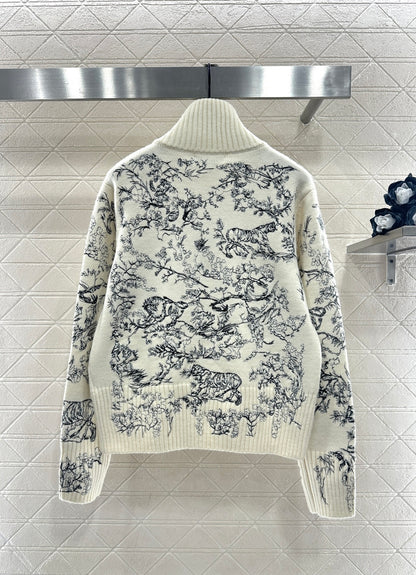 Jacquard Zipper Jacket