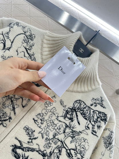 Jacquard Zipper Jacket