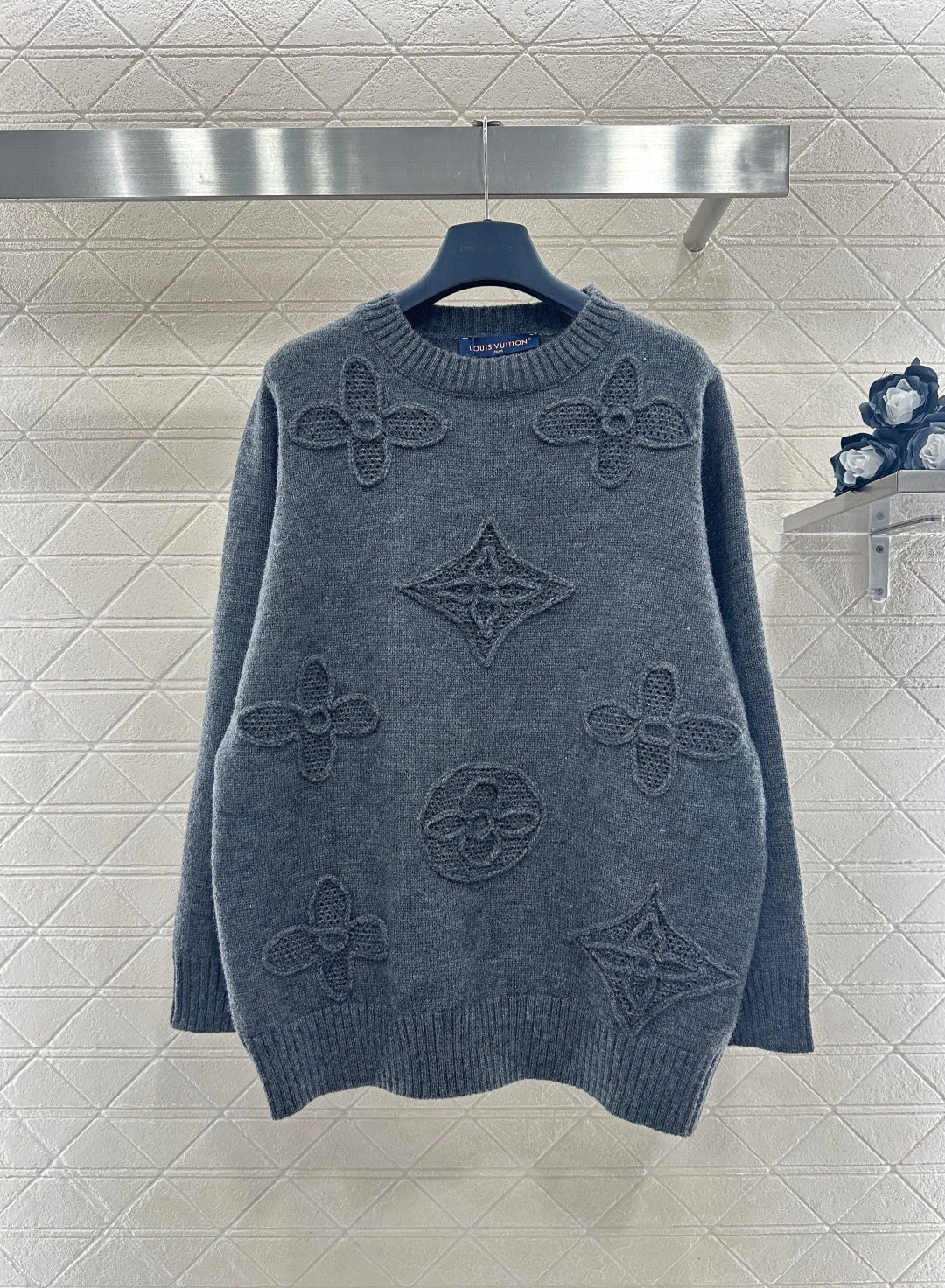 3D Logo Oversized Knit Sweater