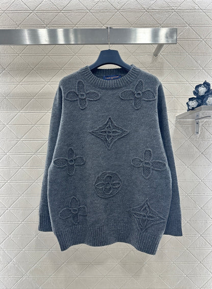 3D Logo Oversized Knit Sweater