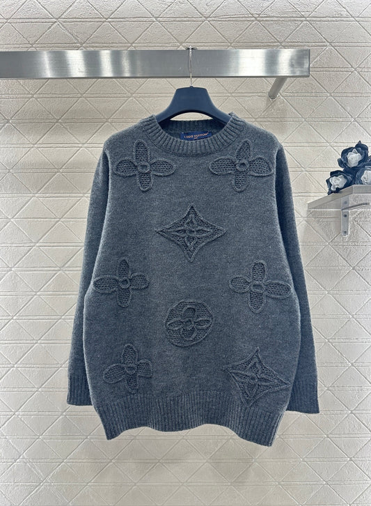 3D Logo Oversized Knit Sweater