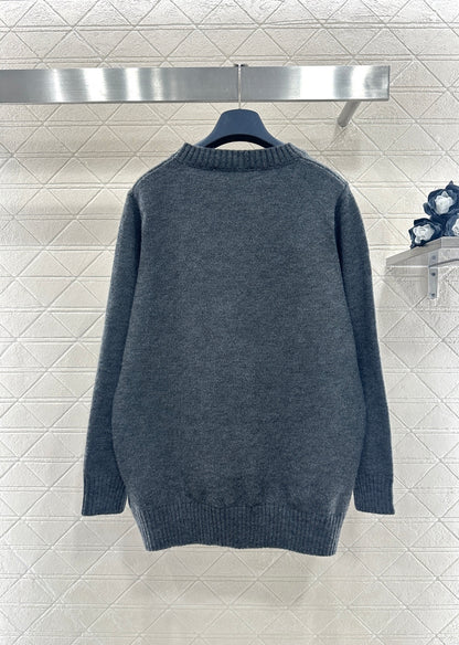 3D Logo Oversized Knit Sweater