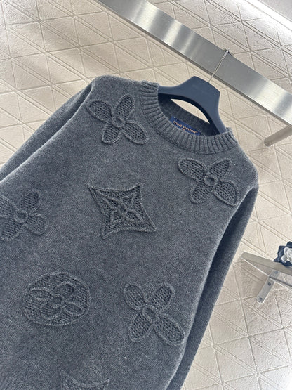 3D Logo Oversized Knit Sweater