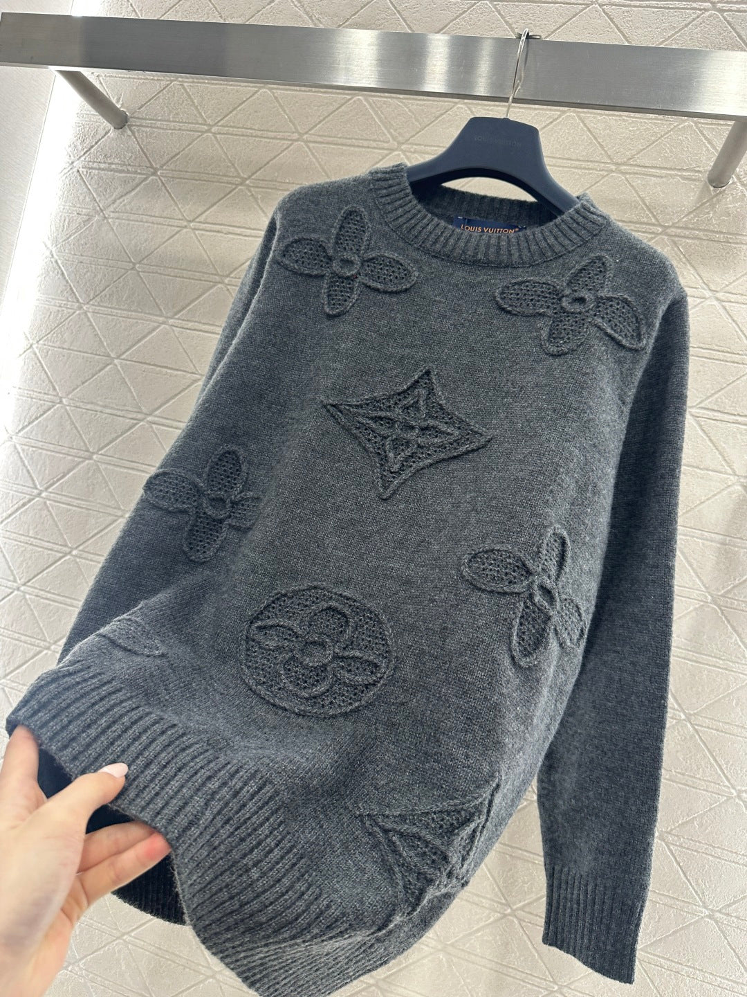 3D Logo Oversized Knit Sweater