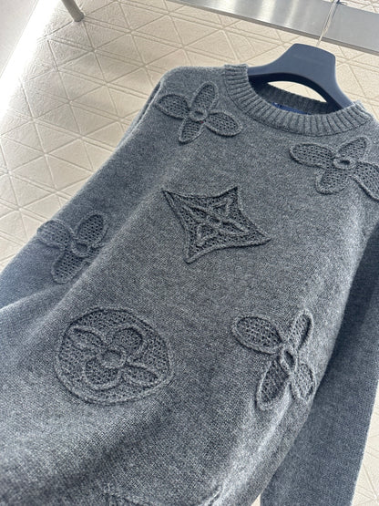 3D Logo Oversized Knit Sweater