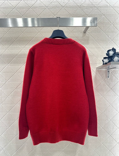 3D Logo Oversized Knit Sweater