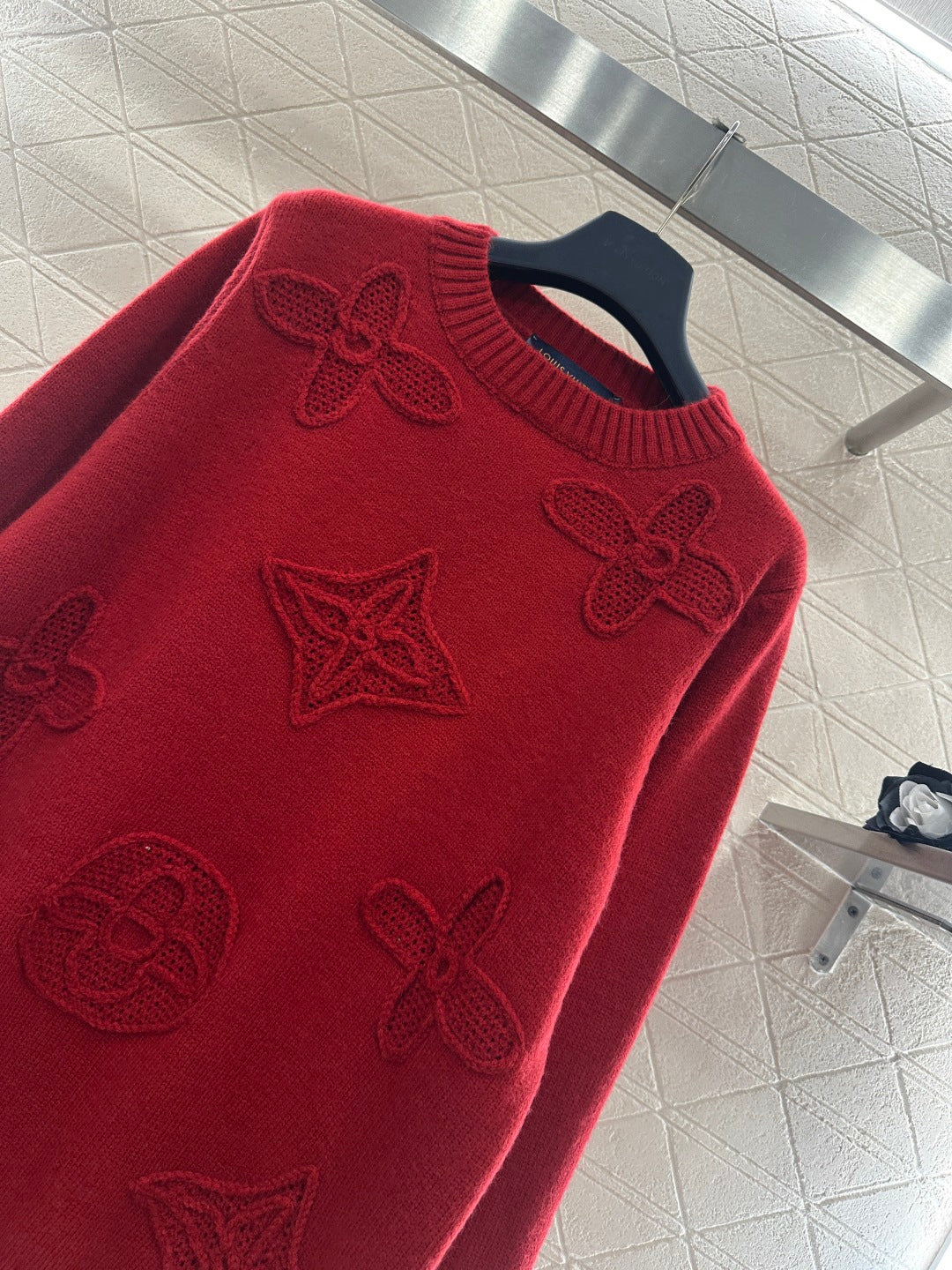 3D Logo Oversized Knit Sweater