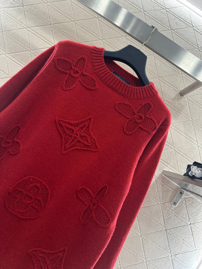 3D Logo Oversized Knit Sweater