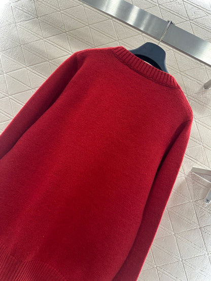 3D Logo Oversized Knit Sweater
