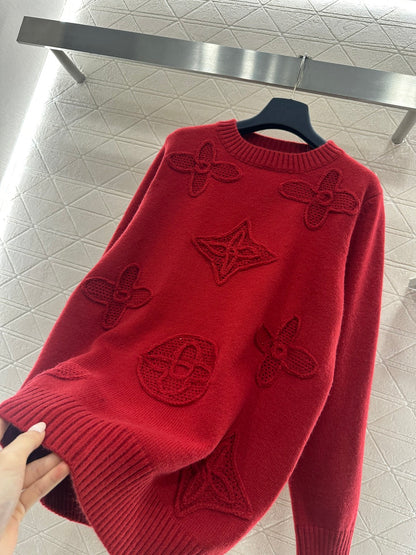 3D Logo Oversized Knit Sweater
