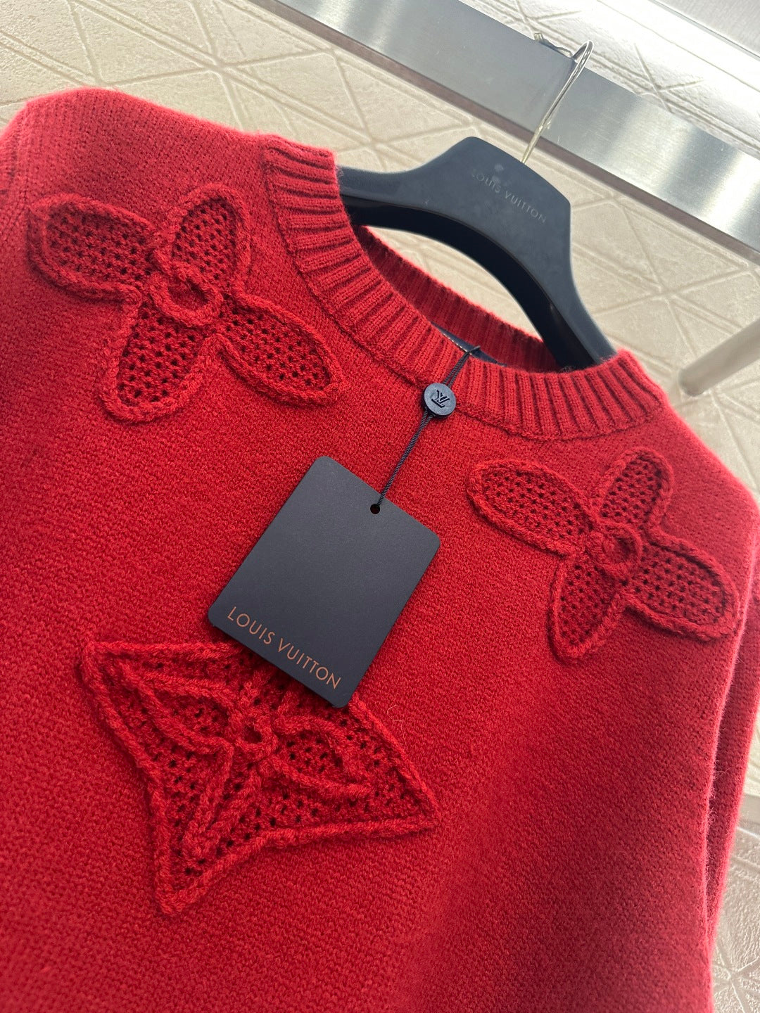 3D Logo Oversized Knit Sweater