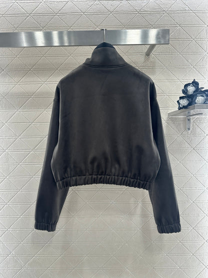 Half-Open Sweatshirt and Pants Set