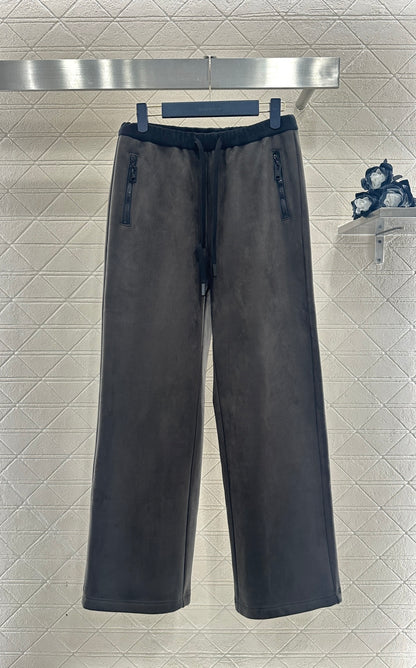 Half-Open Sweatshirt and Pants Set