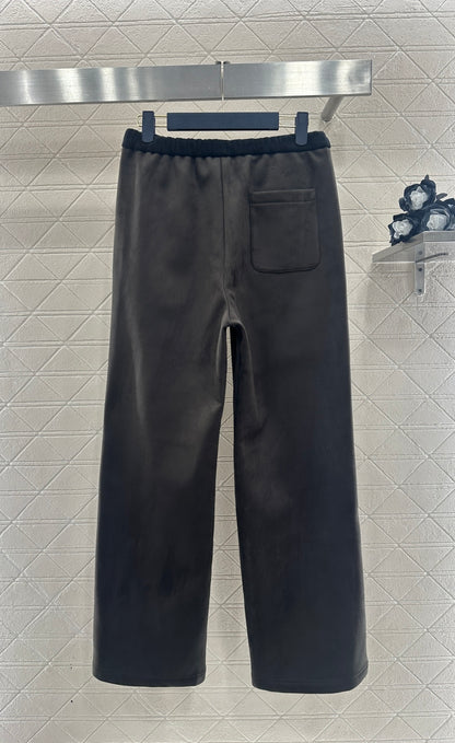 Half-Open Sweatshirt and Pants Set