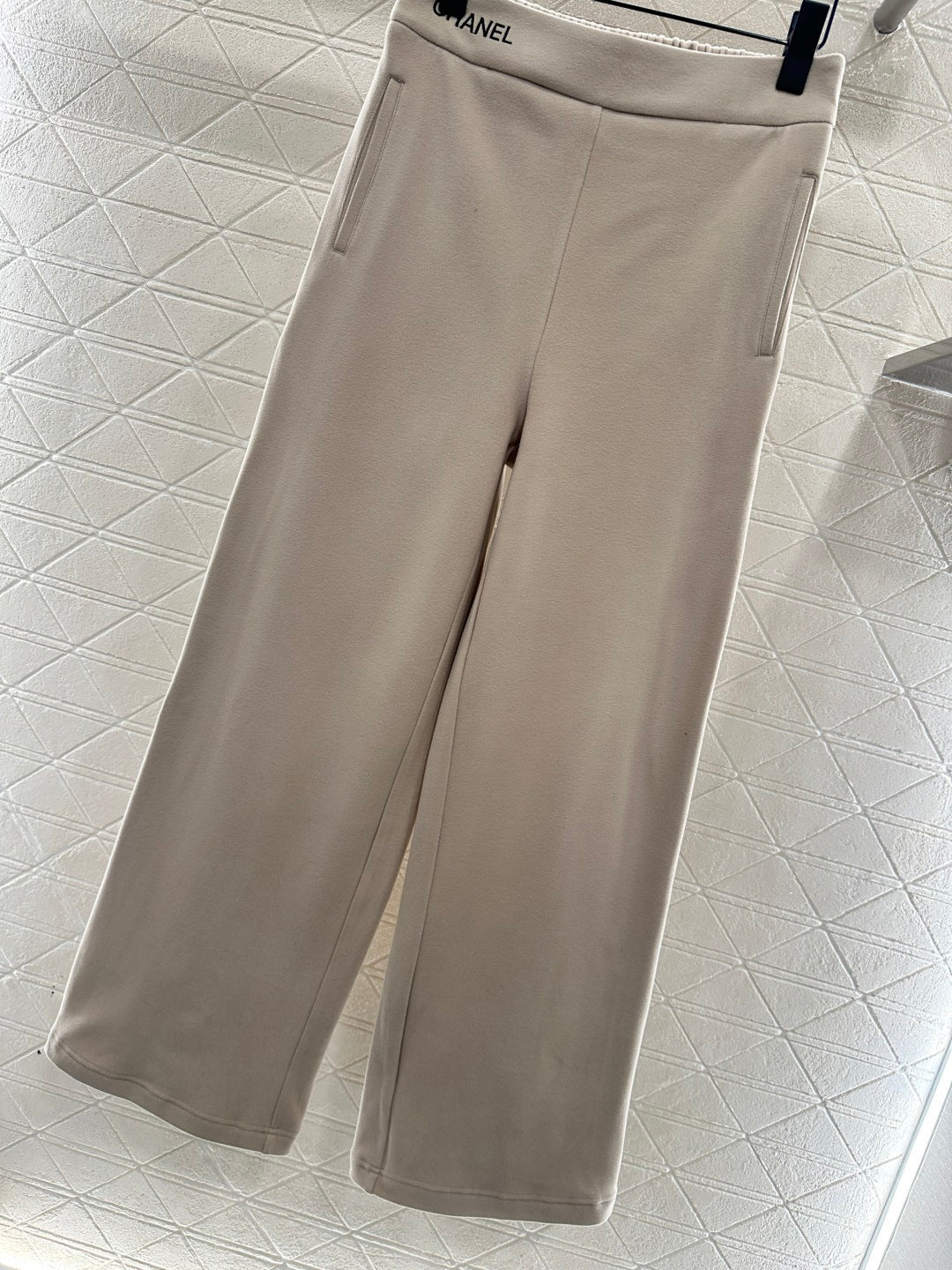 Embroidered Wide-Leg Pants