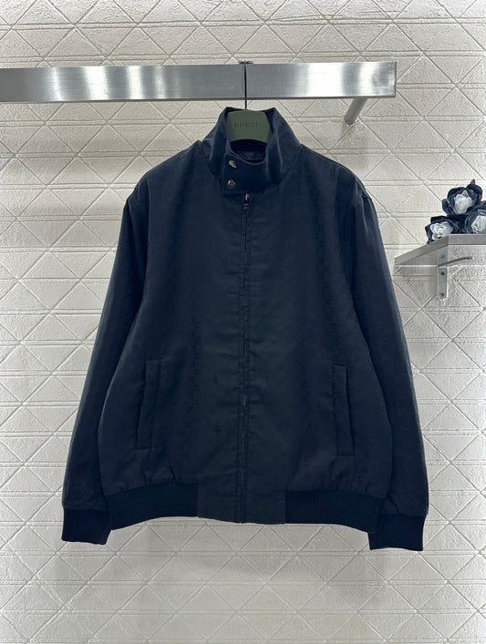 Jacquard Stand Collar Jacket