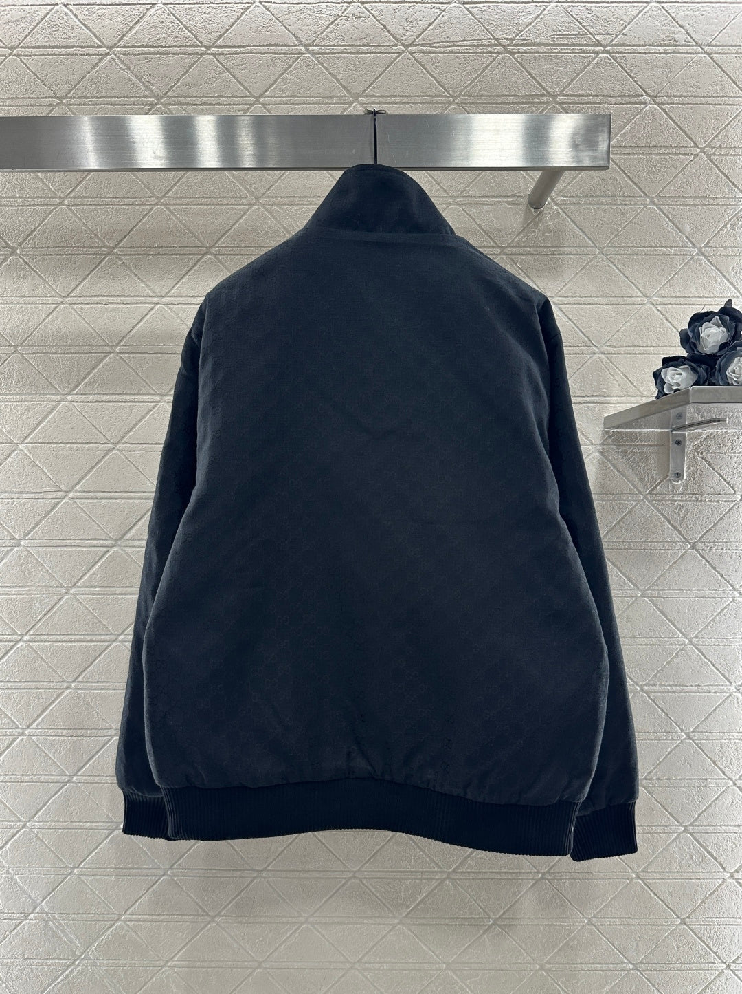 Jacquard Stand Collar Jacket