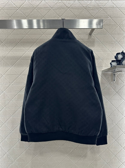 Jacquard Stand Collar Jacket