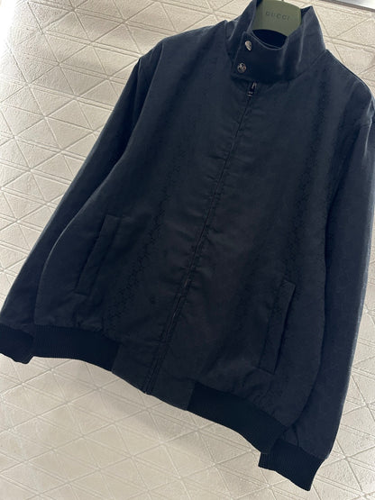 Jacquard Stand Collar Jacket