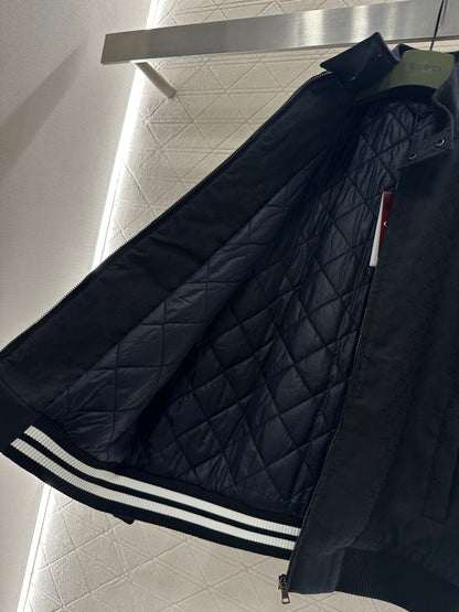 Jacquard Stand Collar Jacket