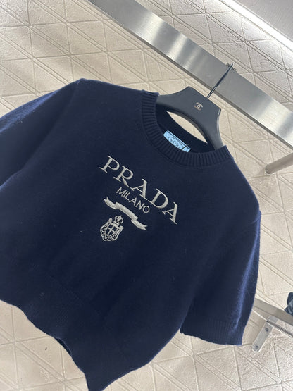 Puff Sleeve Knit T-Shirt