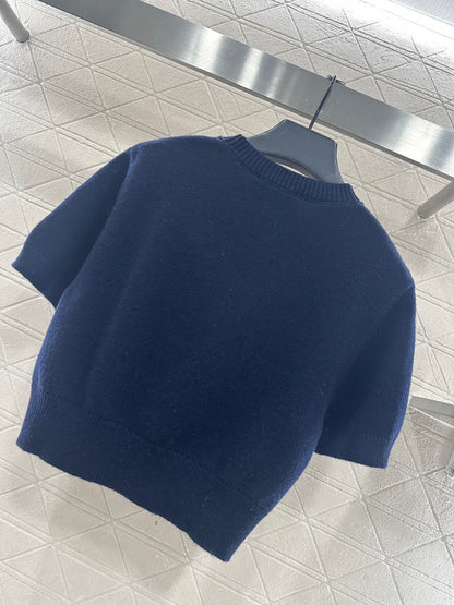 Puff Sleeve Knit T-Shirt