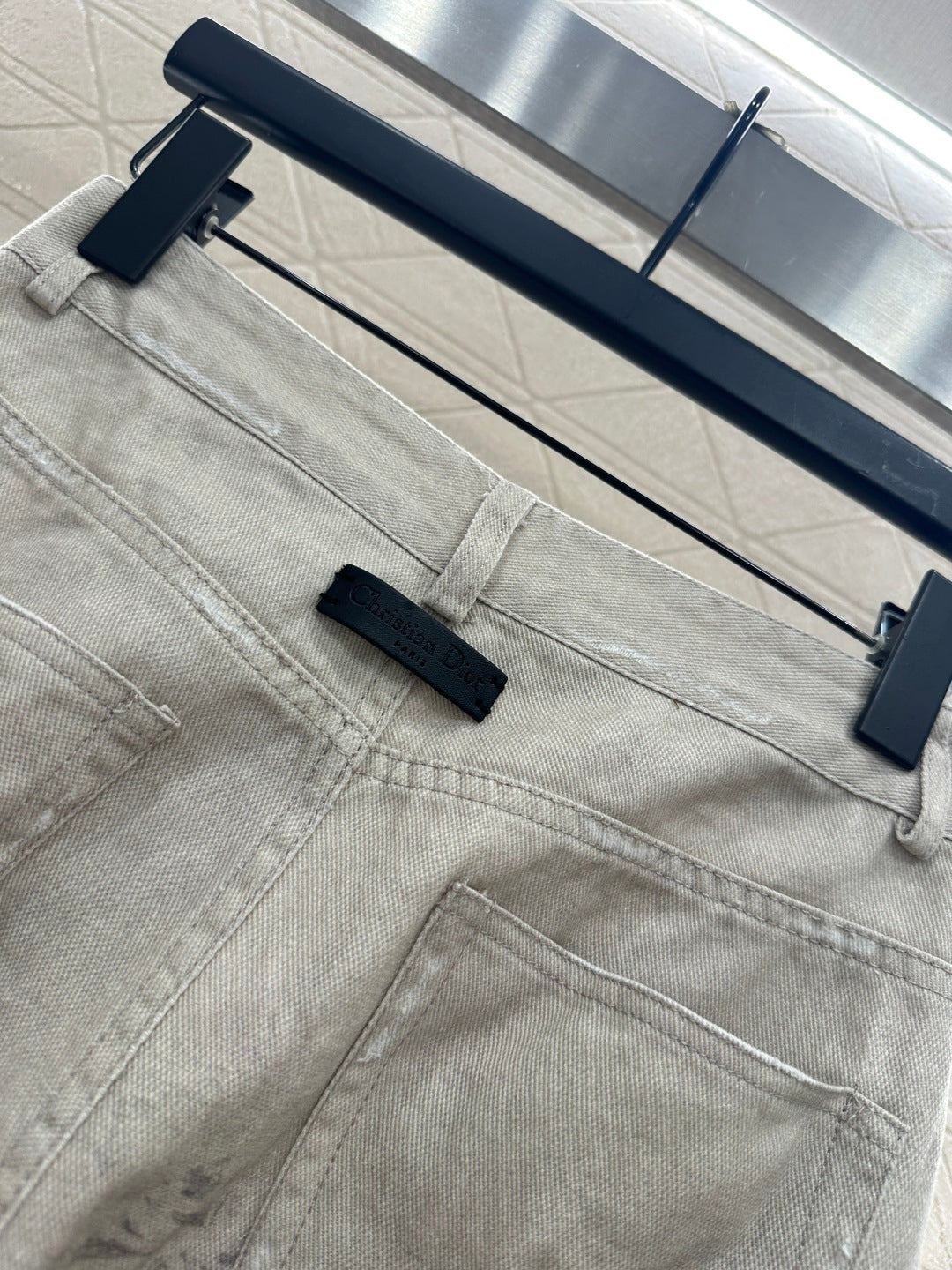 Printed Denim Pants
