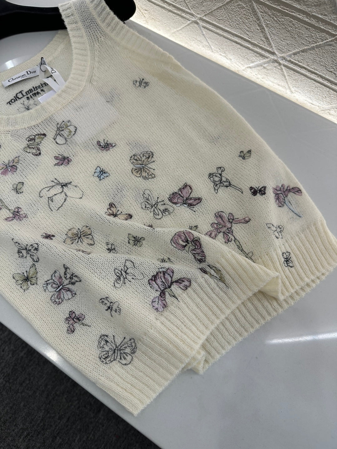 Butterfly Embroidered Knitted Vest