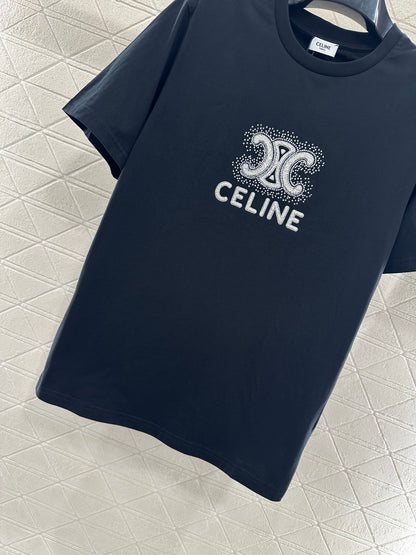 Embroidered Beaded Logo T-shirt