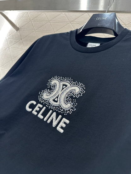 Embroidered Beaded Logo T-shirt
