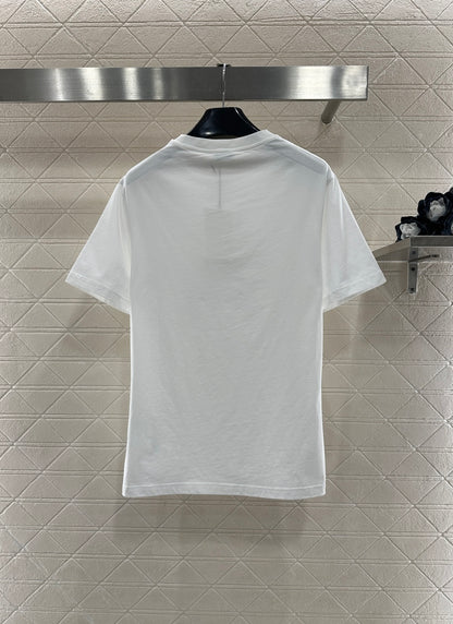 Embroidered Beaded Logo T-shirt