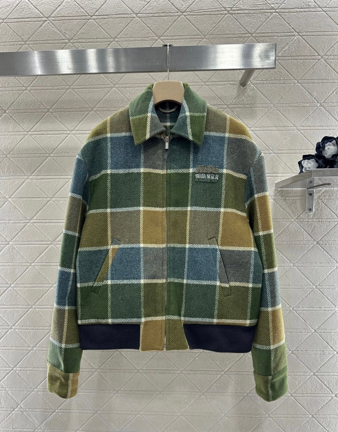Plaid Wool Coat