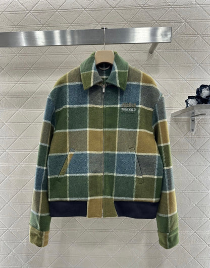 Plaid Wool Coat
