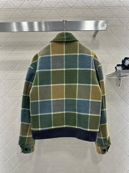 Plaid Wool Coat