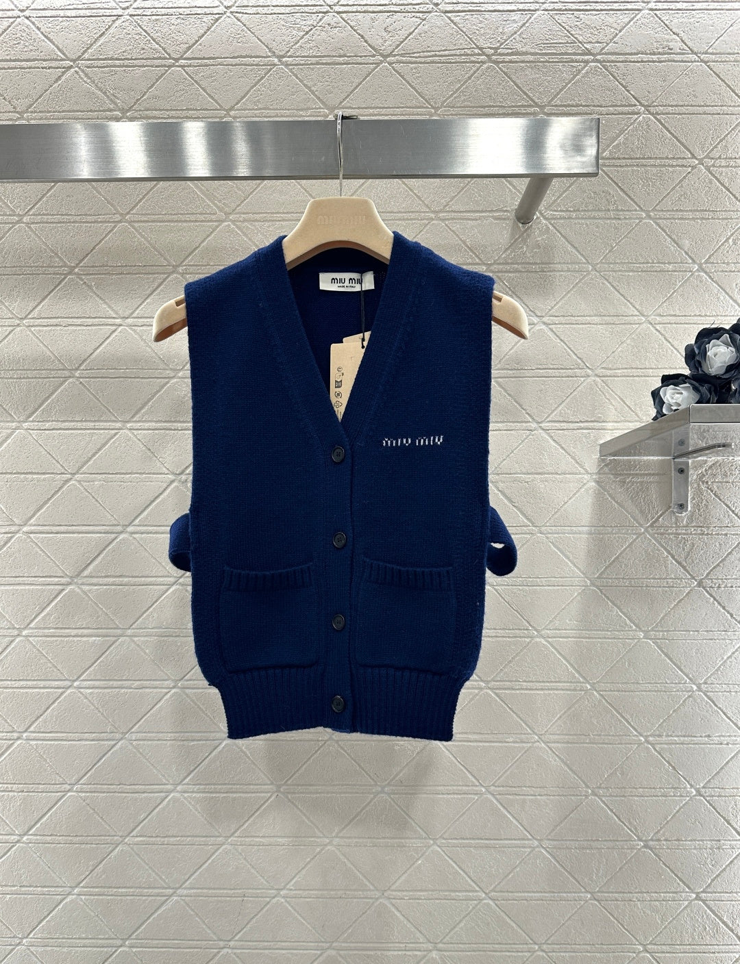 Logo Knit Cardigan/Vest