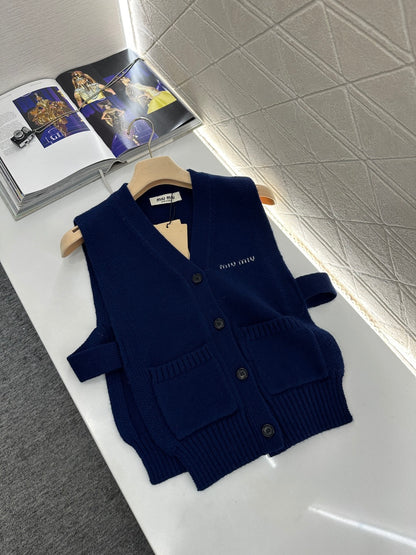 Logo Knit Cardigan/Vest